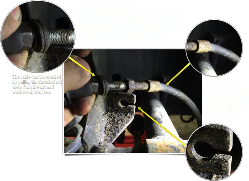 Removed Parking Brake Cable