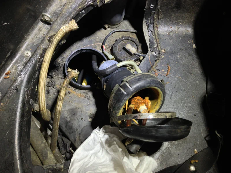 Fuel Pump Partially Removed