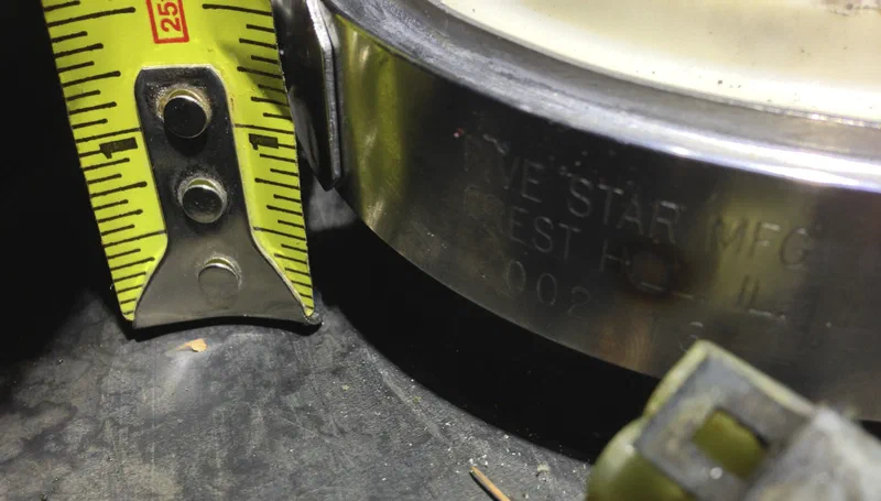 Height of the Clamp to the Tank