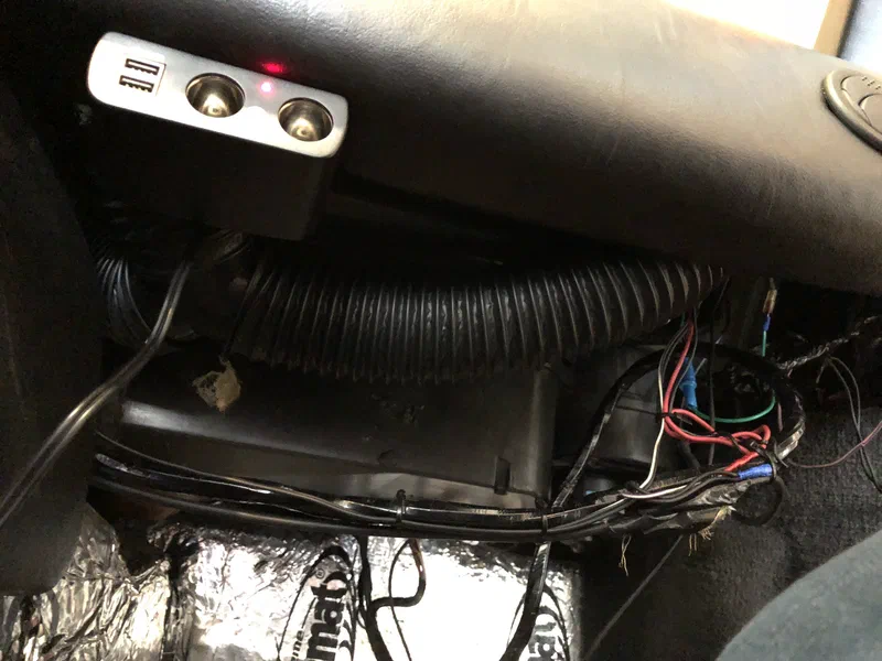 Under the Passenger Knee pad
